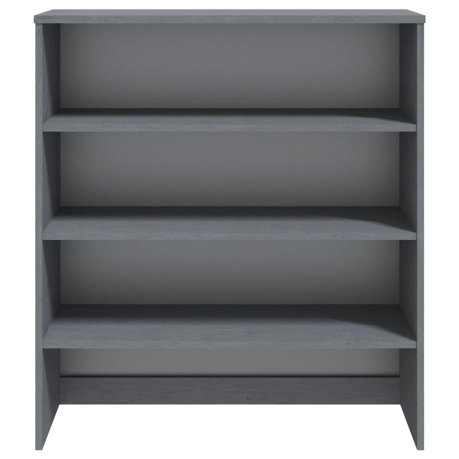 Opzetkast Hamar 90X30X00 Cm Massief Grenenhout Donkergrijs