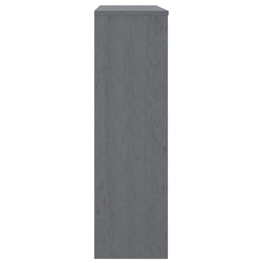 Opzetkast Hamar 90X30X00 Cm Massief Grenenhout Donkergrijs
