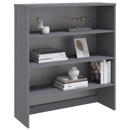 Opzetkast Hamar 90X30X00 Cm Massief Grenenhout Donkergrijs