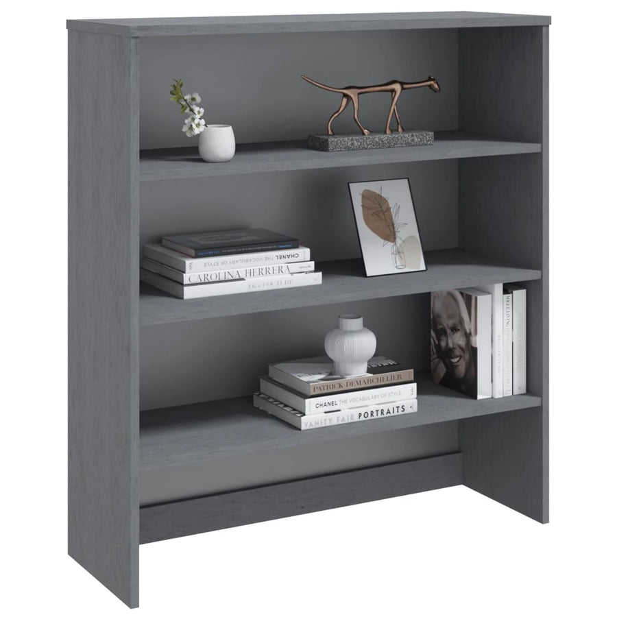 Opzetkast Hamar 90X30X00 Cm Massief Grenenhout Donkergrijs