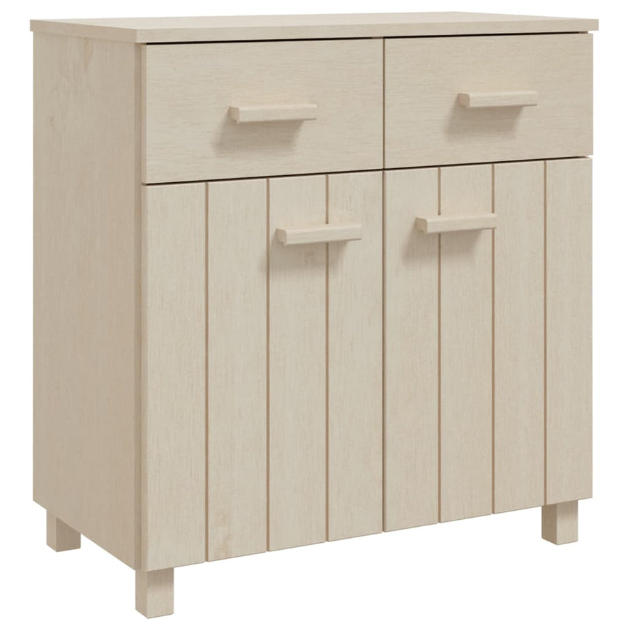 Dressoir Hamar 79X40X80 Cm Massief Grenenhout Honingbruin