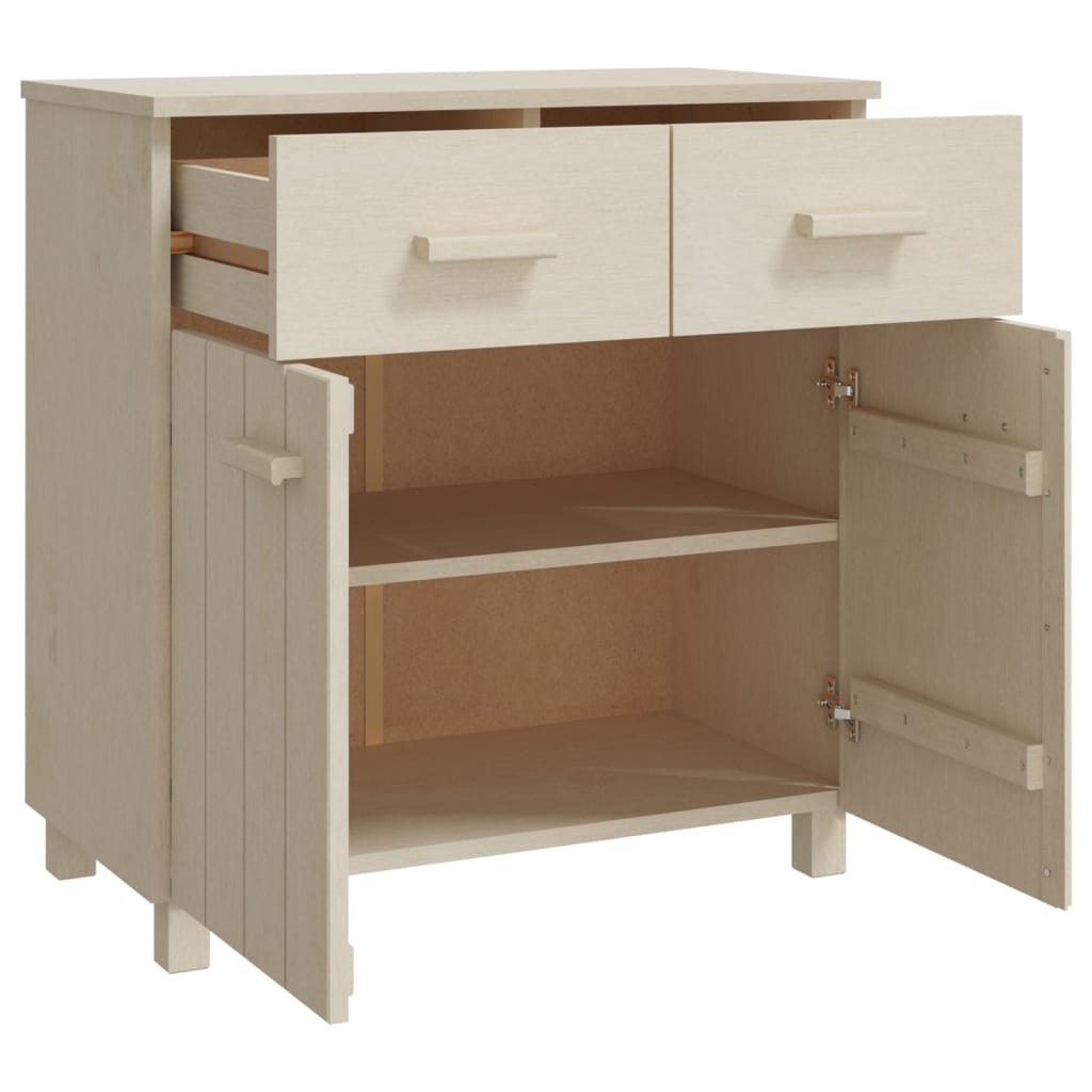 Dressoir Hamar 79X40X80 Cm Massief Grenenhout Honingbruin