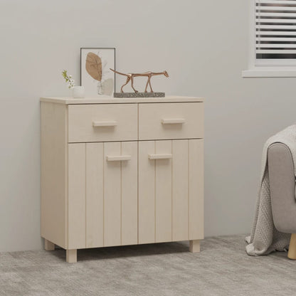 Dressoir Hamar 79X40X80 Cm Massief Grenenhout Honingbruin