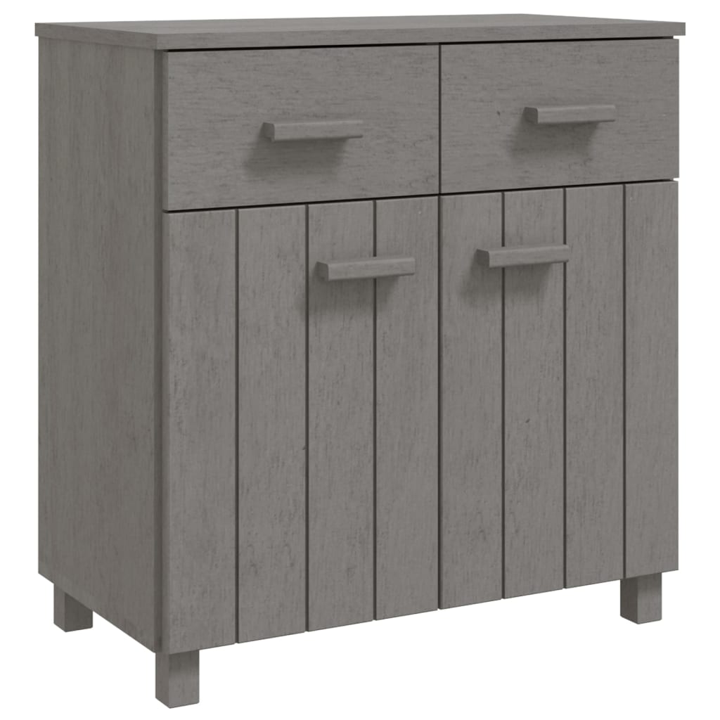 Dressoir Hamar 79X40X80 Cm Massief Grenenhout Lichtgrijs