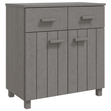 Dressoir Hamar 79X40X80 Cm Massief Grenenhout Lichtgrijs