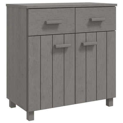 Dressoir Hamar 79X40X80 Cm Massief Grenenhout Lichtgrijs