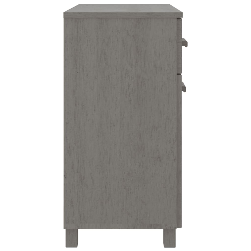 Dressoir Hamar 79X40X80 Cm Massief Grenenhout Lichtgrijs