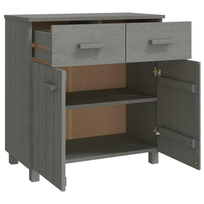 Dressoir Hamar 79X40X80 Cm Massief Grenenhout Lichtgrijs