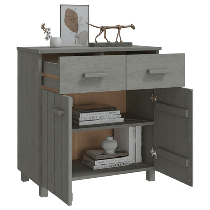 Dressoir Hamar 79X40X80 Cm Massief Grenenhout Lichtgrijs