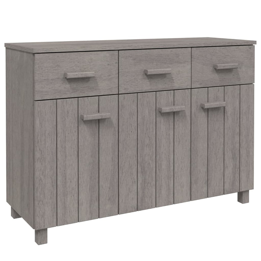 Dressoir Hamar 113X40X80 Cm Massief Grenenhout Lichtgrijs
