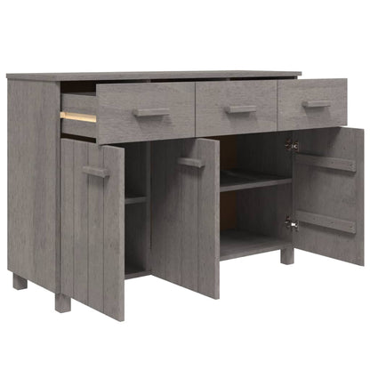 Dressoir Hamar 113X40X80 Cm Massief Grenenhout Lichtgrijs