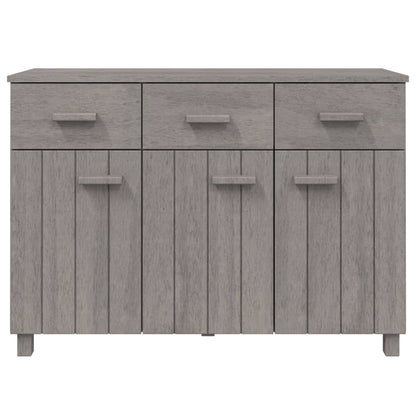 Dressoir Hamar 113X40X80 Cm Massief Grenenhout Lichtgrijs