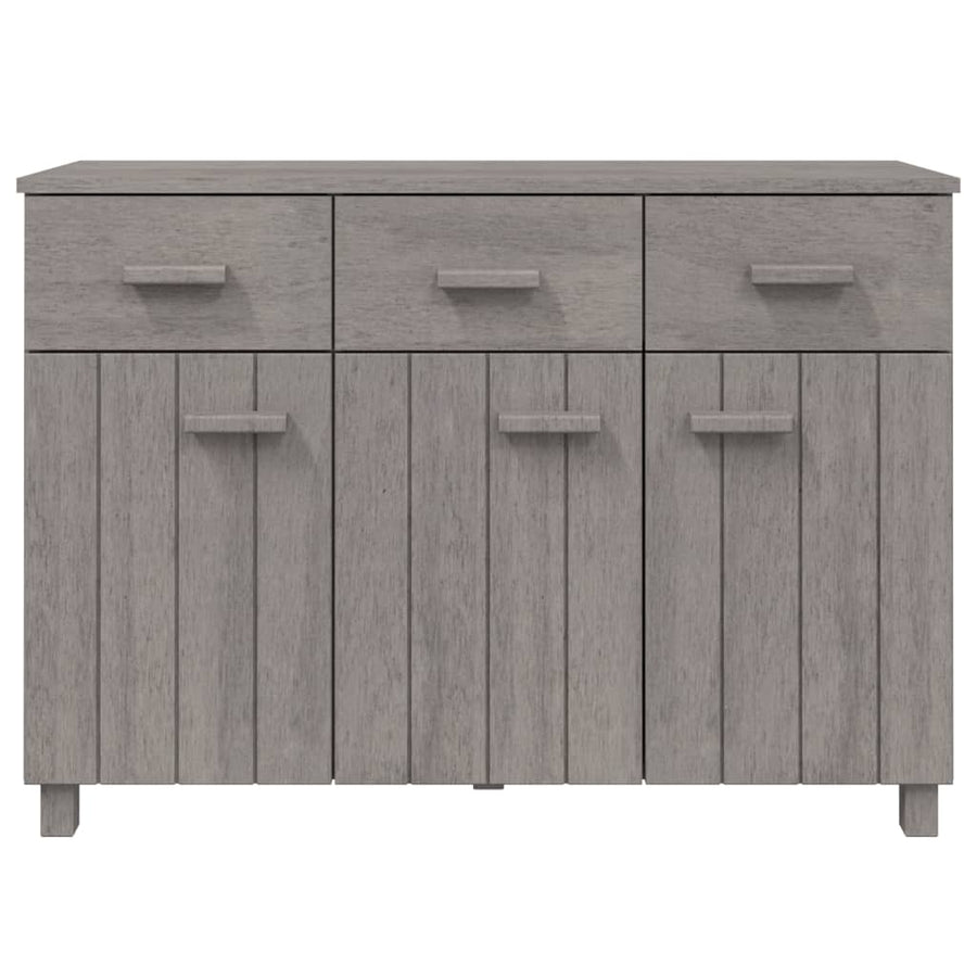 Dressoir Hamar 113X40X80 Cm Massief Grenenhout Lichtgrijs