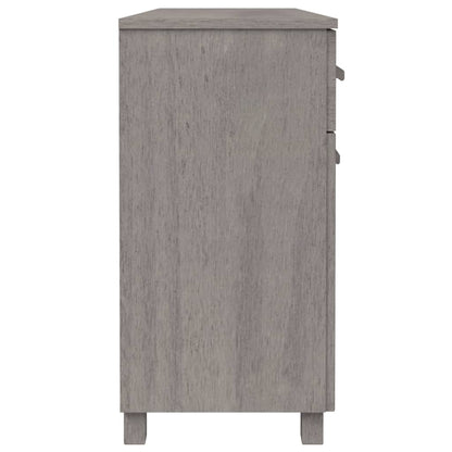 Dressoir Hamar 113X40X80 Cm Massief Grenenhout Lichtgrijs