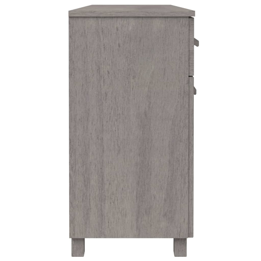 Dressoir Hamar 113X40X80 Cm Massief Grenenhout Lichtgrijs