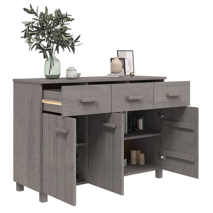 Dressoir Hamar 113X40X80 Cm Massief Grenenhout Lichtgrijs