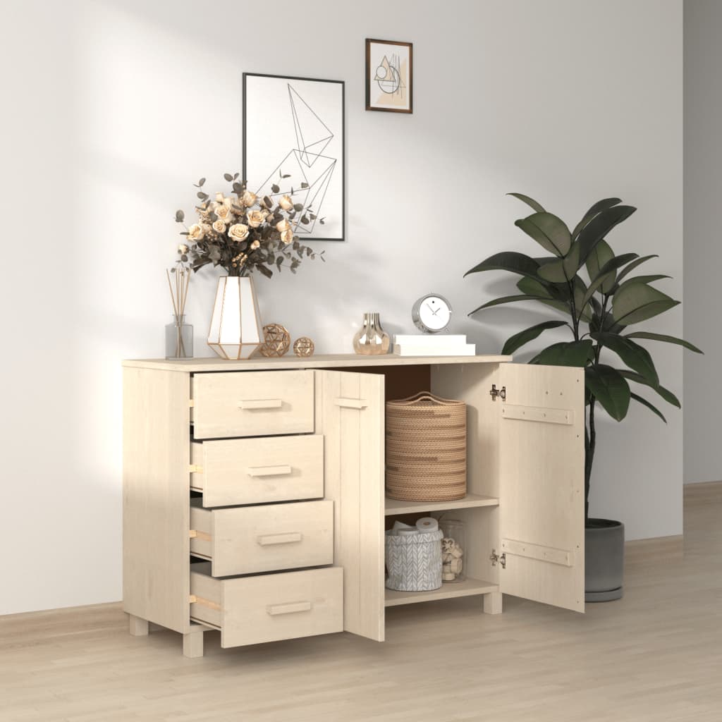 Dressoir HAMAR 113x40x80 cm massief grenenhout honingbruin