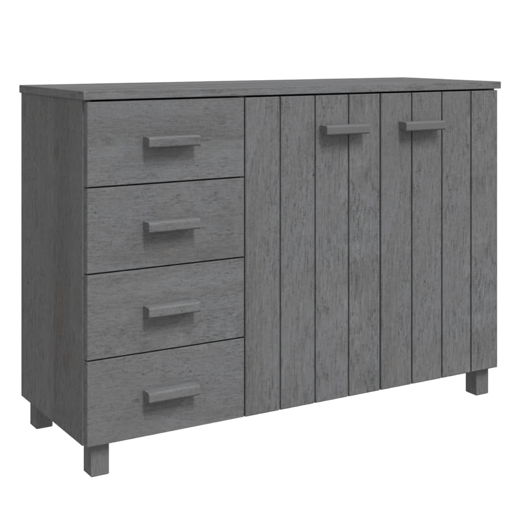 Dressoir Hamar 113X40X80 Cm Massief Grenenhout Donkergrijs