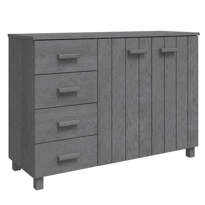 Dressoir Hamar 113X40X80 Cm Massief Grenenhout Donkergrijs