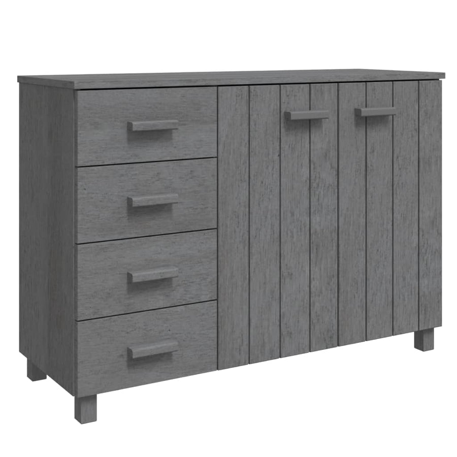 Dressoir Hamar 113X40X80 Cm Massief Grenenhout Donkergrijs