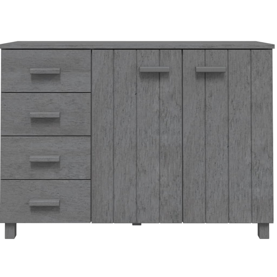 Dressoir Hamar 113X40X80 Cm Massief Grenenhout Donkergrijs