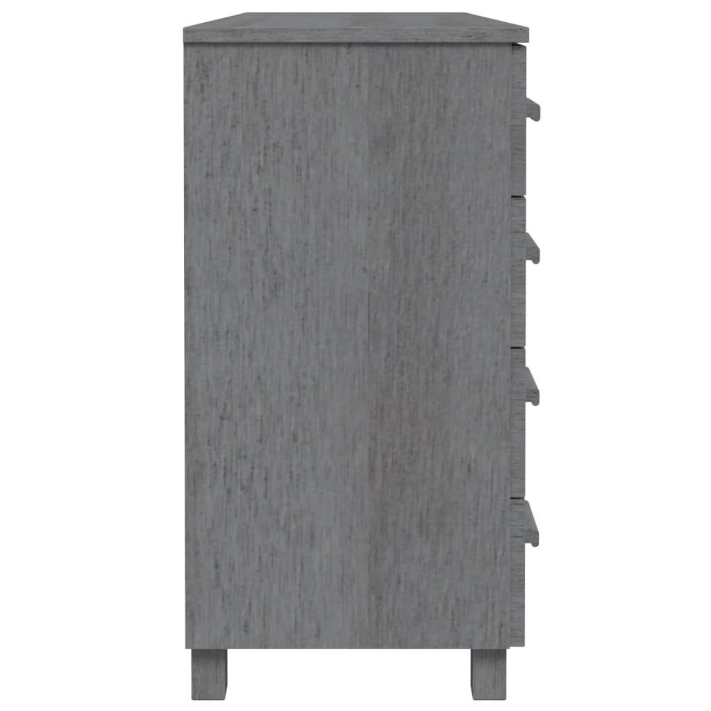 Dressoir Hamar 113X40X80 Cm Massief Grenenhout Donkergrijs
