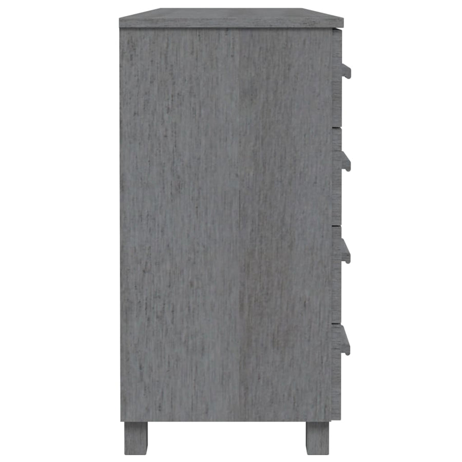 Dressoir Hamar 113X40X80 Cm Massief Grenenhout Donkergrijs