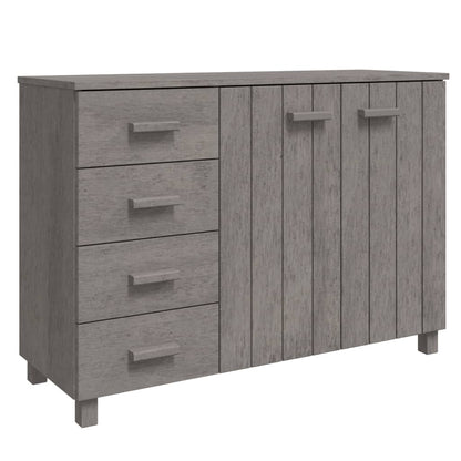Dressoir Hamar 113X40X80 Cm Massief Grenenhout Lichtgrijs