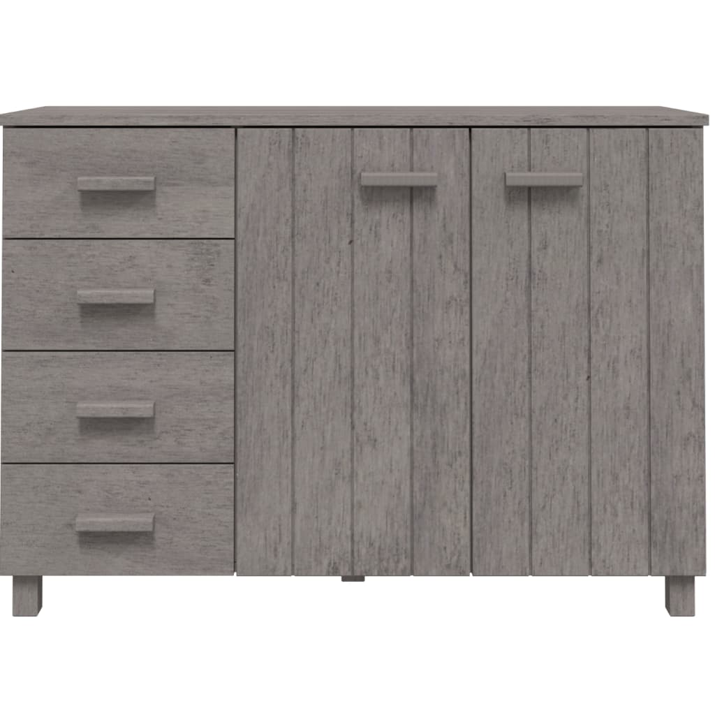 Dressoir Hamar 113X40X80 Cm Massief Grenenhout Lichtgrijs