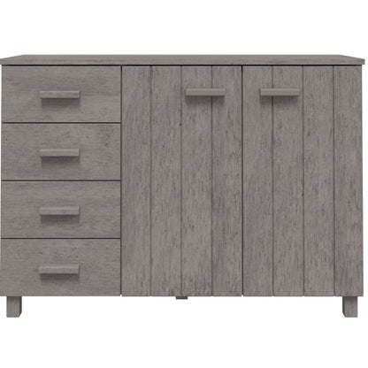 Dressoir Hamar 113X40X80 Cm Massief Grenenhout Lichtgrijs