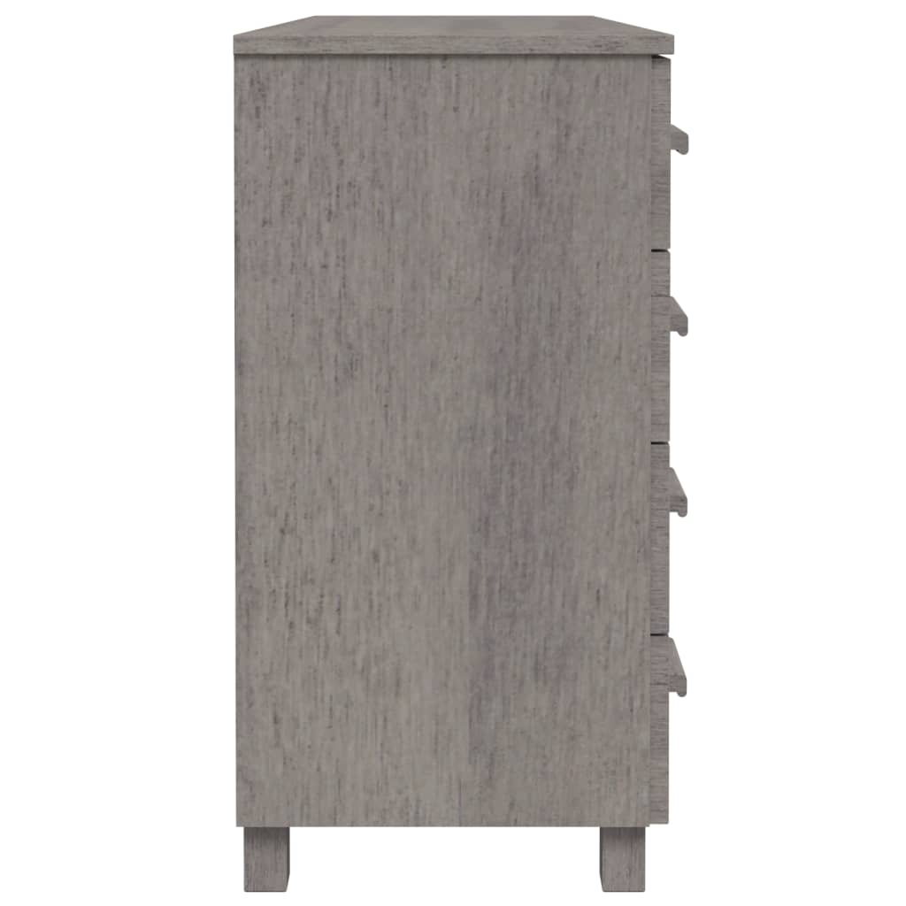Dressoir Hamar 113X40X80 Cm Massief Grenenhout Lichtgrijs