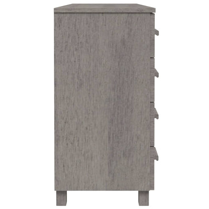 Dressoir Hamar 113X40X80 Cm Massief Grenenhout Lichtgrijs