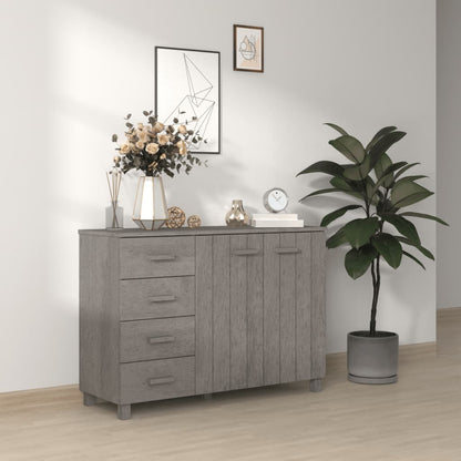 Dressoir Hamar 113X40X80 Cm Massief Grenenhout Lichtgrijs