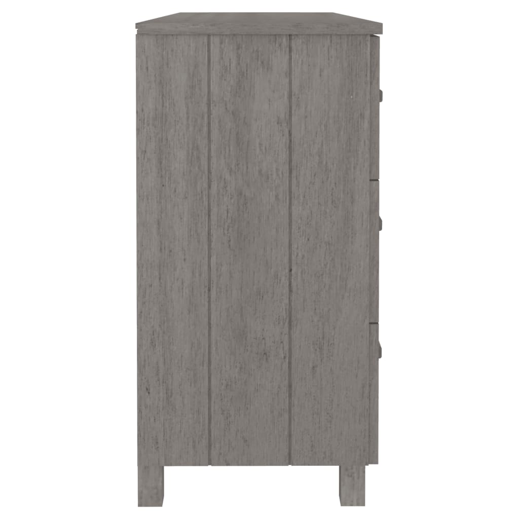Dressoir Hamar 113X40X80 Cm Massief Grenenhout Lichtgrijs