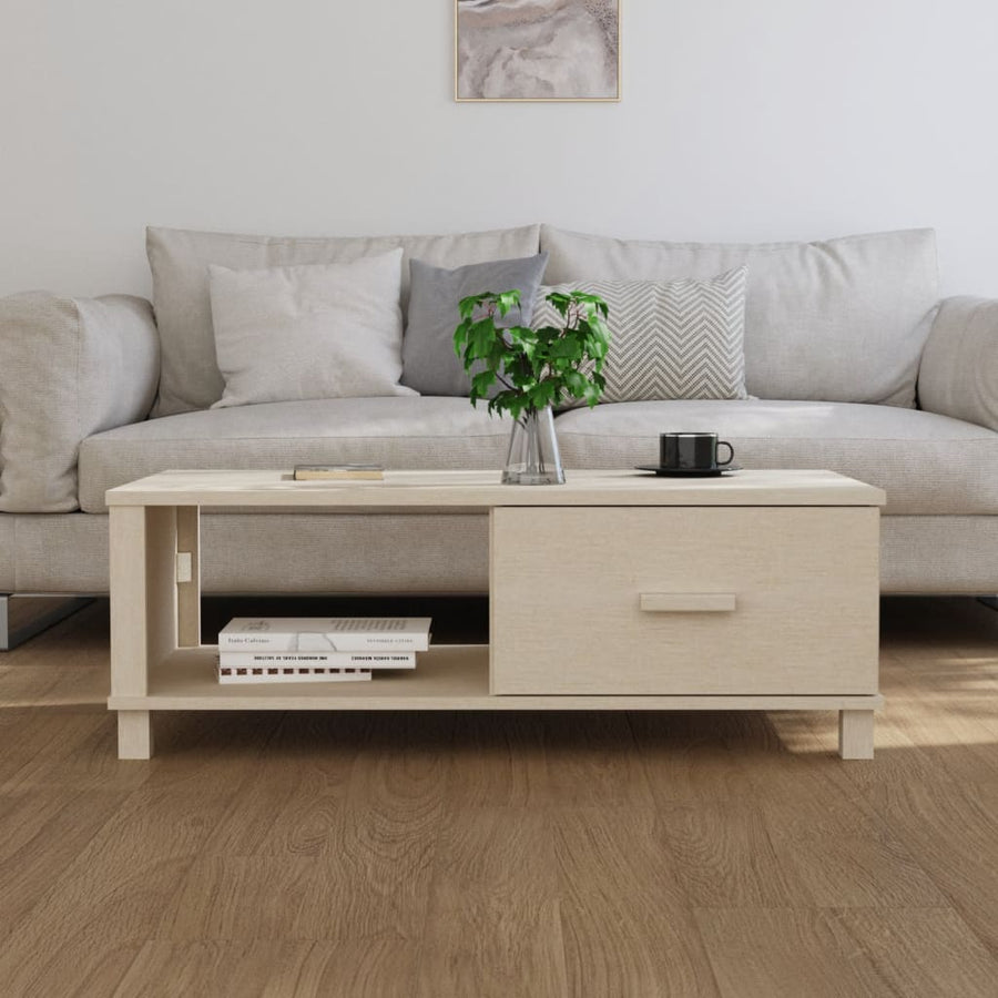 Salontafel Hamar 00X55X35 Cm Massief Grenenhout Honingbruin