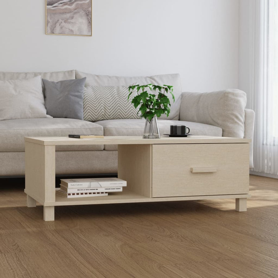 Salontafel Hamar 00X55X35 Cm Massief Grenenhout Honingbruin
