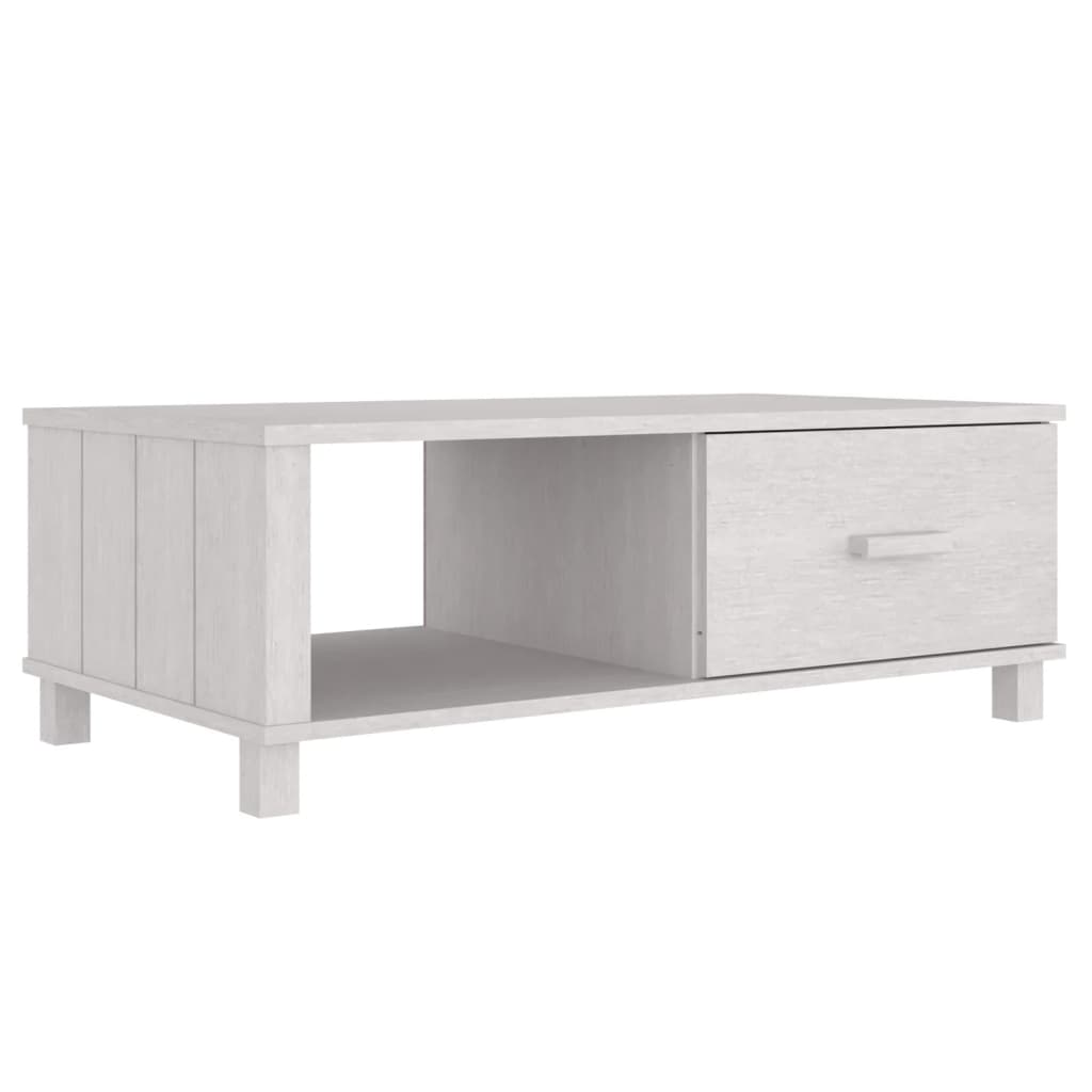 Salontafel Hamar 00X55X35 Cm Massief Grenenhout Wit