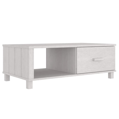Salontafel Hamar 00X55X35 Cm Massief Grenenhout Wit