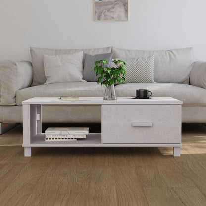 Salontafel Hamar 00X55X35 Cm Massief Grenenhout Wit