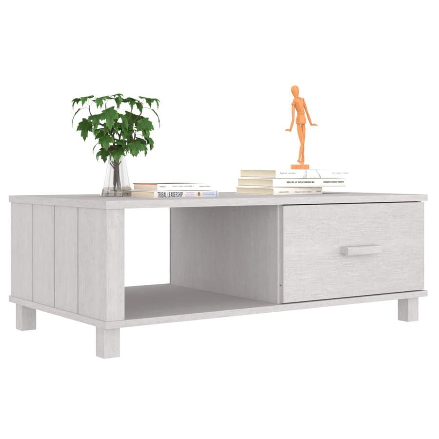 Salontafel Hamar 00X55X35 Cm Massief Grenenhout Wit