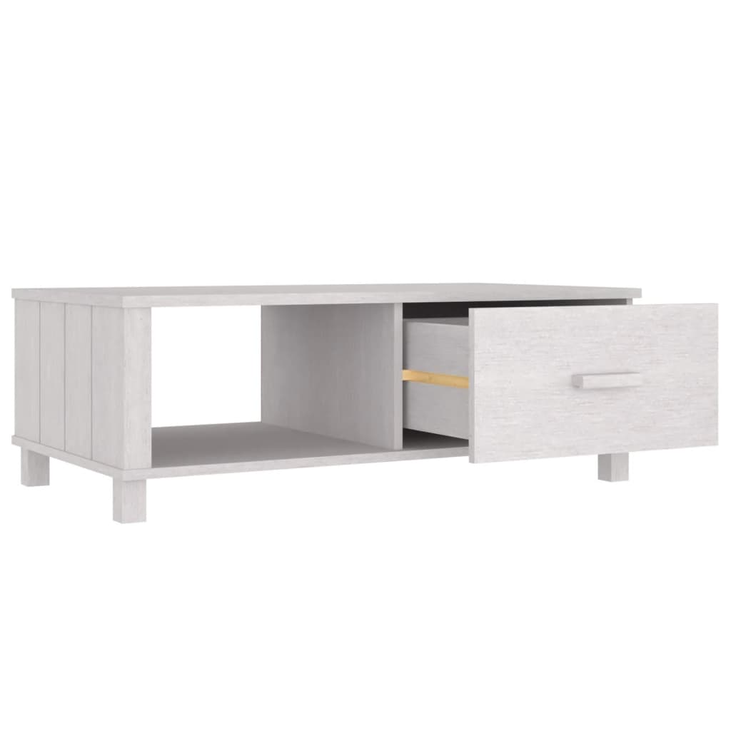 Salontafel Hamar 00X55X35 Cm Massief Grenenhout Wit