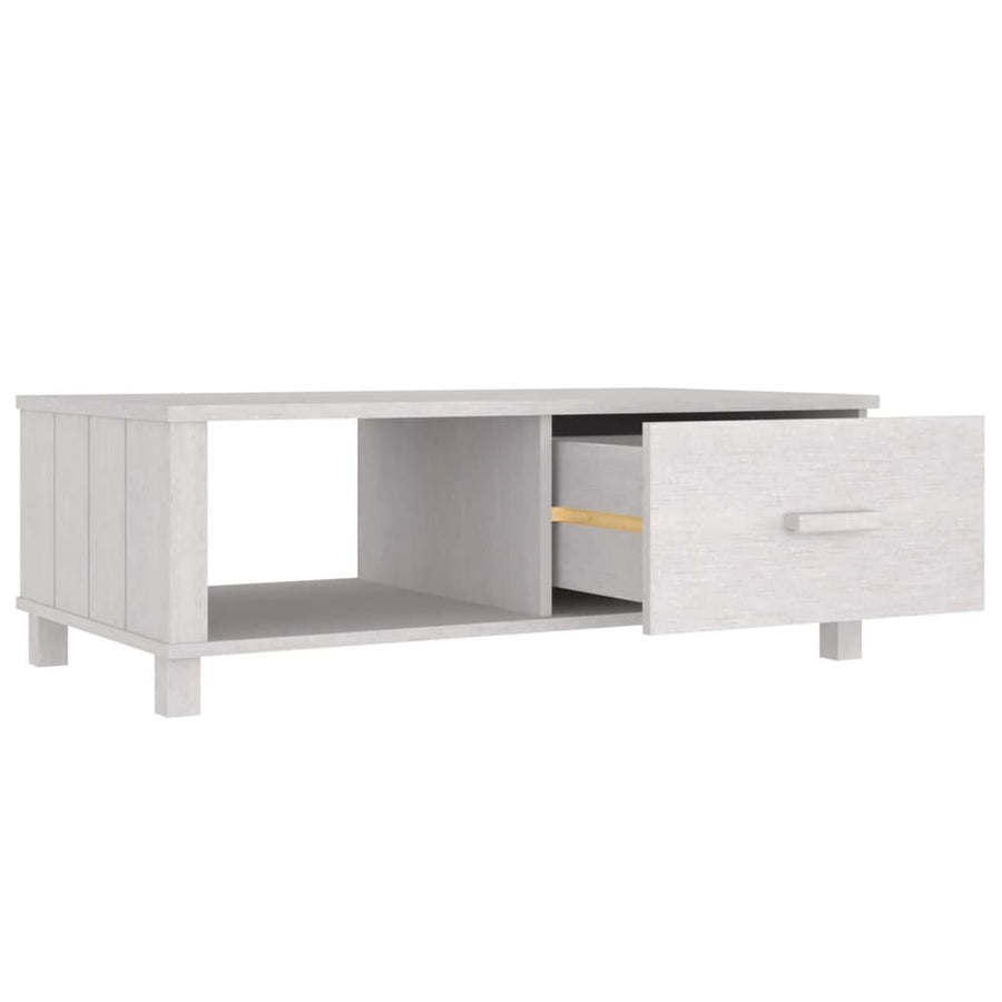 Salontafel Hamar 00X55X35 Cm Massief Grenenhout Wit