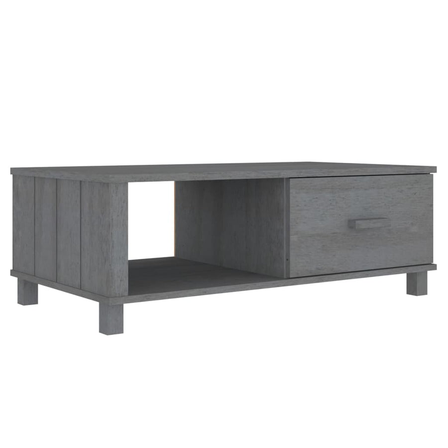 Salontafel Hamar 00X55X35 Cm Massief Grenenhout Donkergrijs