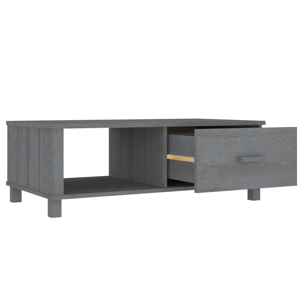 Salontafel Hamar 00X55X35 Cm Massief Grenenhout Donkergrijs