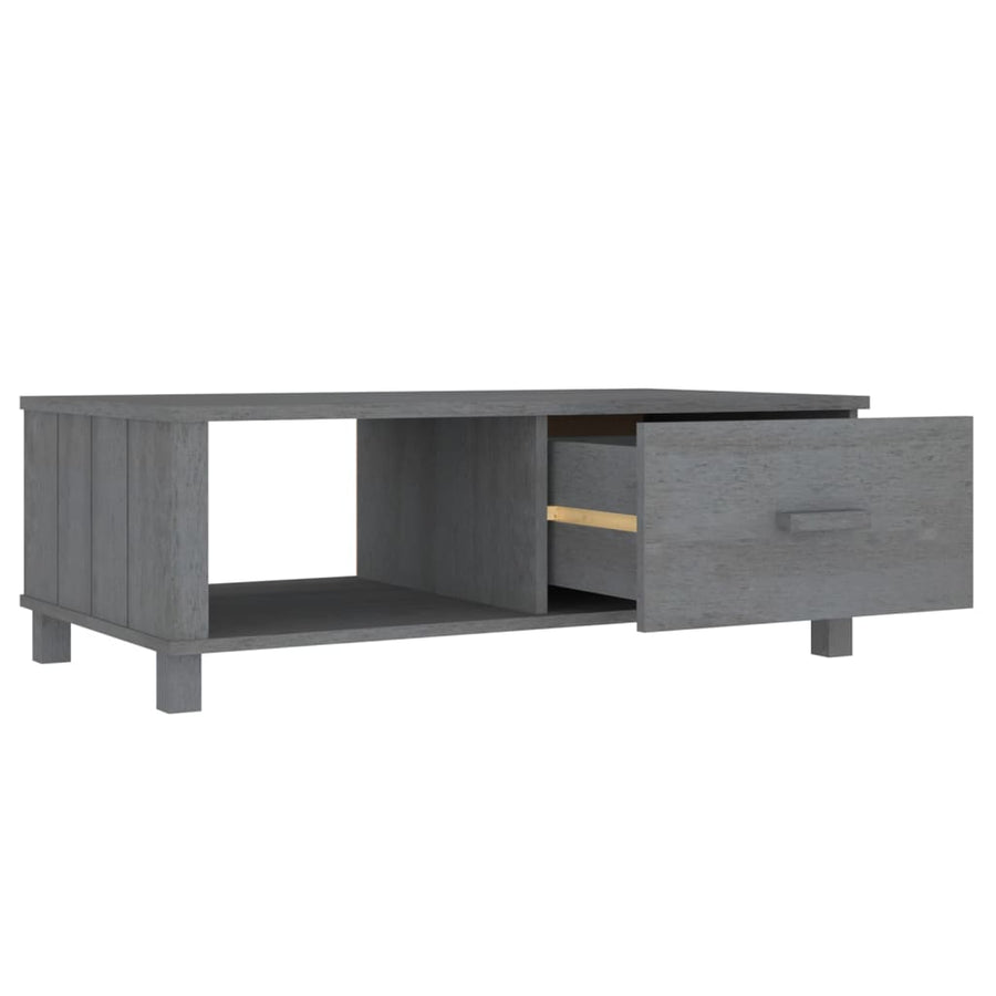 Salontafel Hamar 00X55X35 Cm Massief Grenenhout Donkergrijs