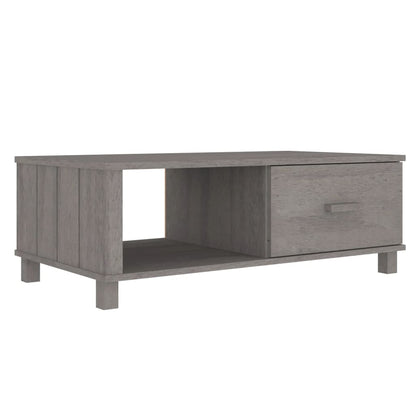 Salontafel Hamar 00X55X35 Cm Massief Grenenhout Lichtgrijs