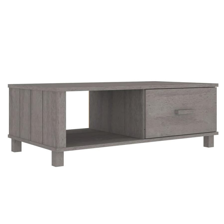 Salontafel Hamar 00X55X35 Cm Massief Grenenhout Lichtgrijs