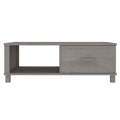 Salontafel Hamar 00X55X35 Cm Massief Grenenhout Lichtgrijs