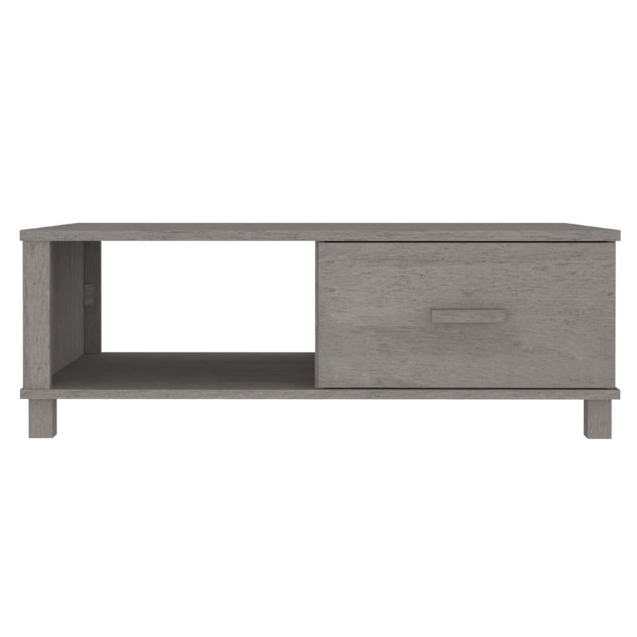 Salontafel Hamar 00X55X35 Cm Massief Grenenhout Lichtgrijs