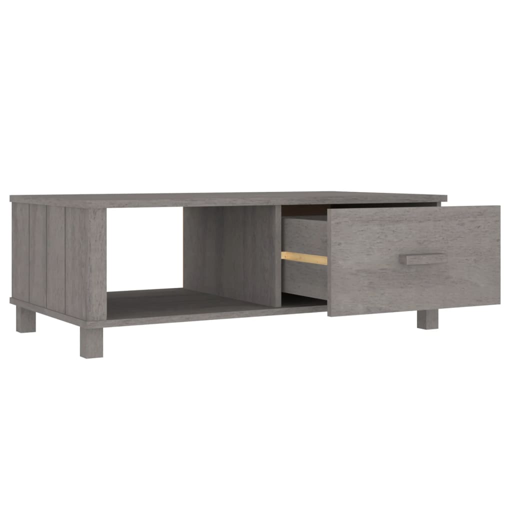 Salontafel Hamar 00X55X35 Cm Massief Grenenhout Lichtgrijs